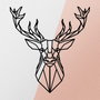 Wallity Deer Metal Decor 2 Negro